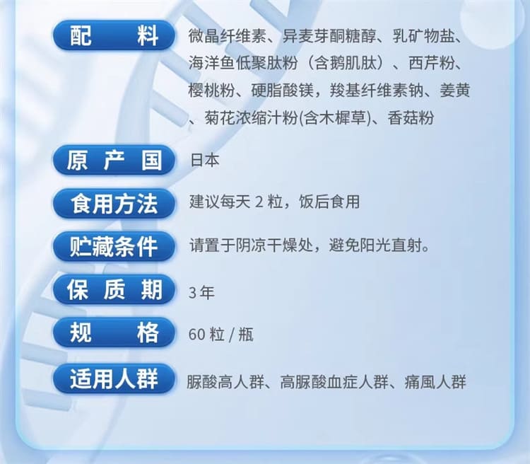 日本 Dykam 鵝肌肽西芹籽複合片官方產品圖